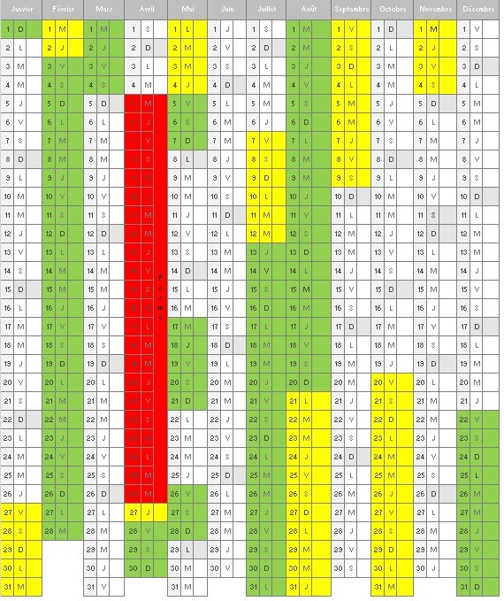 calendrier 2023